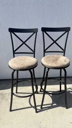 Barstool chairs 2. For kitchen, island 29inch high seat 360d swivel.