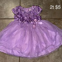 Floral Purple Dress 2t $5