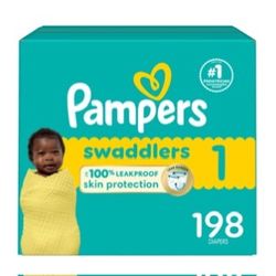 Pampers Swaddlers Size 1 - 198 Count 