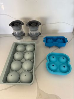 Assorted sphere Whiskey ice cube molds- 18 ice cubes