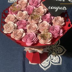 Graduation Paper Flower Bouquets Available Today !