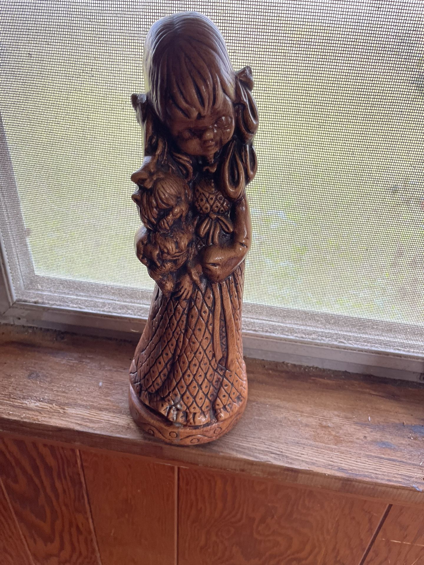 Solid Wooden Statue