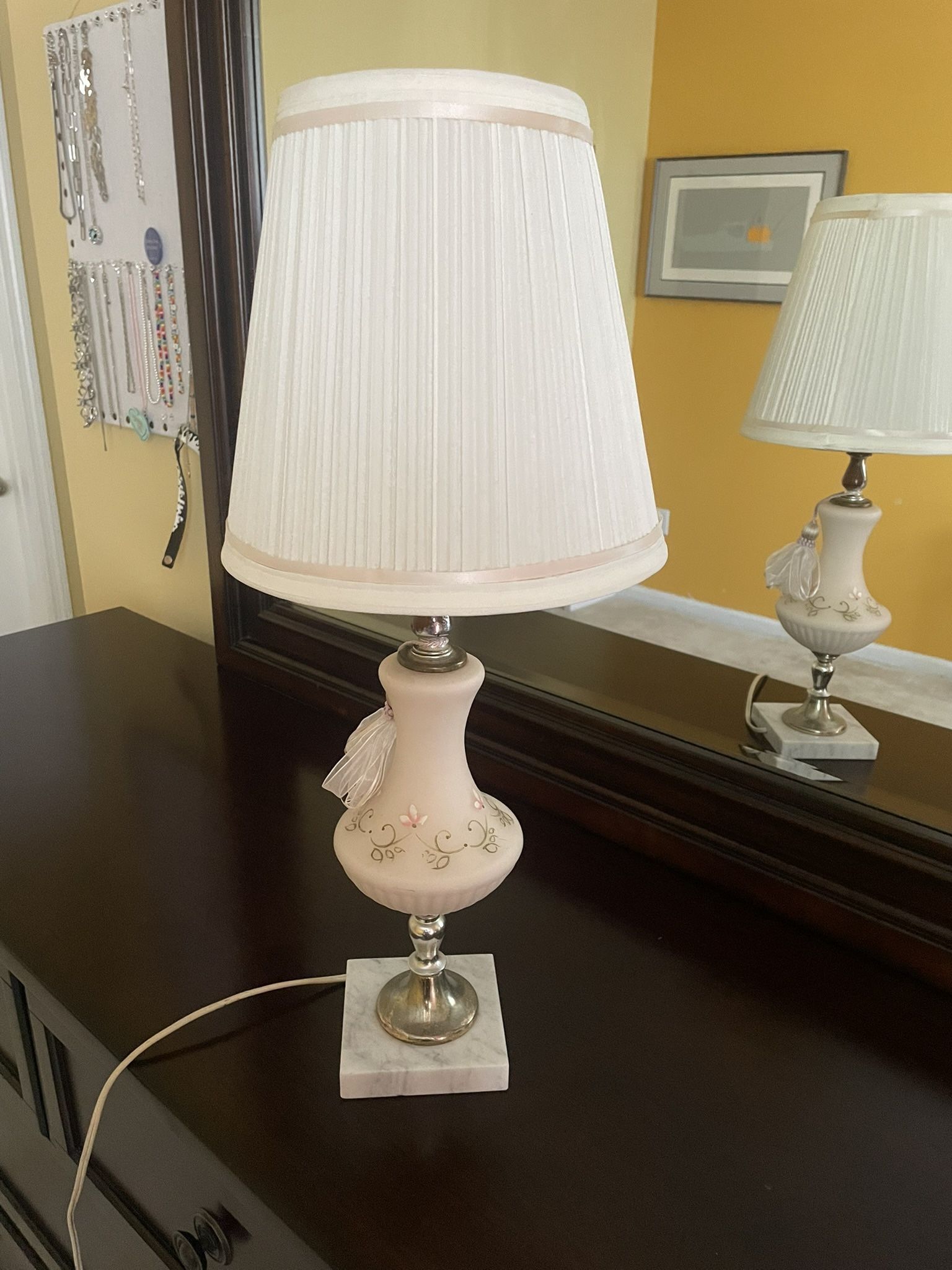 Antique Milk Glass Lamp