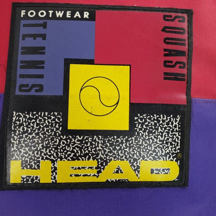 Head Tennis Multiple Rackets 2-3 Carry Bag Flap Closure Fron Pocket Purple Yellow Red