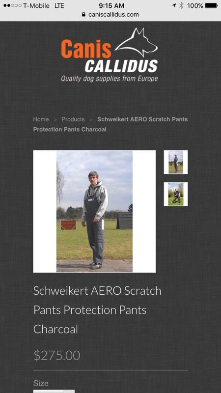 Dog training scratch pants / sleeve