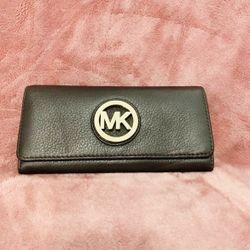 MK Brown Leather Wallet