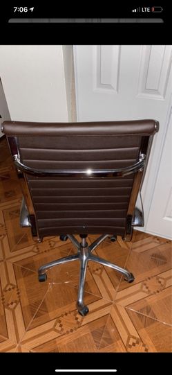 Brand New Brown Leather Office Chairs with Wheels