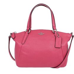 Pre-owned Coach Bright Pink Kelsey satchel 