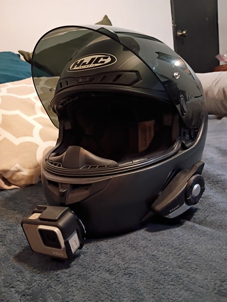 Hjc Helmet With Sena Bluetooth Headset