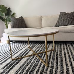 Modern Marble Looking Top Coffee Table (Must Sell Fast!)