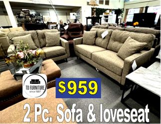 2 Pc Sofa, loveseat Set, salas, furniture