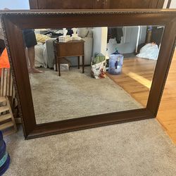 Mirror-High End Huge Beveled framed . 58” x 48”. Bought from a multimillion Dollar Home in Cherry Creek.