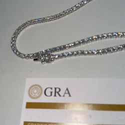 Silver 20in 4mm moissanite chain. Will Pass Diamond Tester!