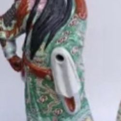 Vintage Chinese Famille Rose Porcelain Warrior 
