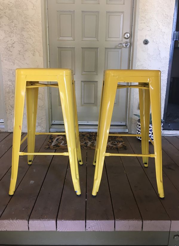 Two Yellow Bar Stools For In Santa Barbara Ca Offerup Two Yellow Bar Stools Santa Barbara