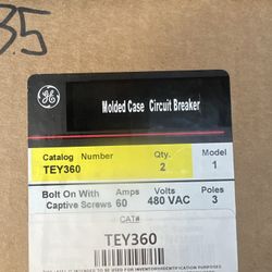  TEY320 Number Bolt On With Captive Screws 20 Amps Volts 480 VAC Model 1 Poles 3