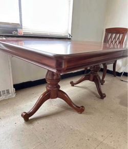 Solid wood dining room table