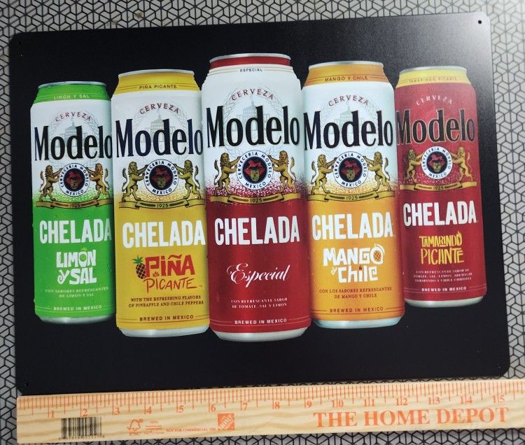 16x12 Modelo Beer Metal Bar Sign