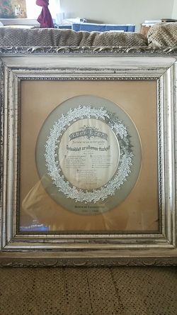 Framed wedding announcement