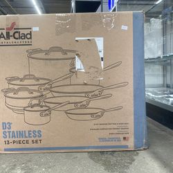 All-Clad D3 Stainless Steel 13-Piece Cookware Set