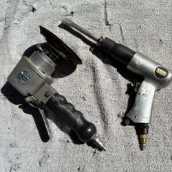 Pneumatic Kit—C. Hausfeld Dual Action Orbital Sander & Cen Pneumatic 90 psi Air Hammer 61244–$25 For Both