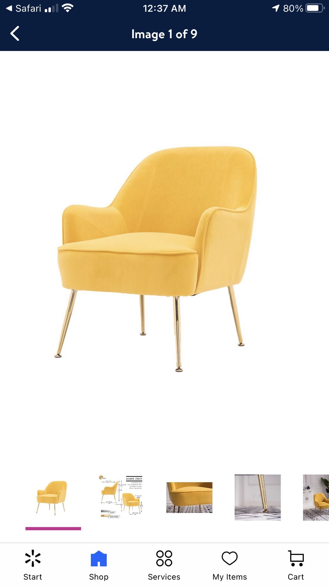 Brand New velvet Accent Chair