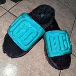 UGG Women's Maxi Graphic Slide Green