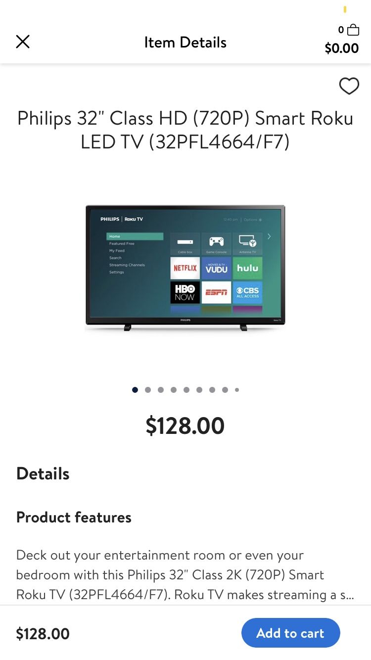 Philips Tv 32” Like New Used For like 3 Weeks !