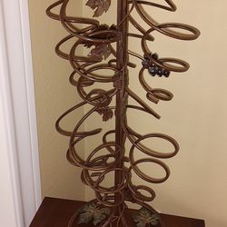 Wrought Iron Eight (8) Bottle Wine Stand