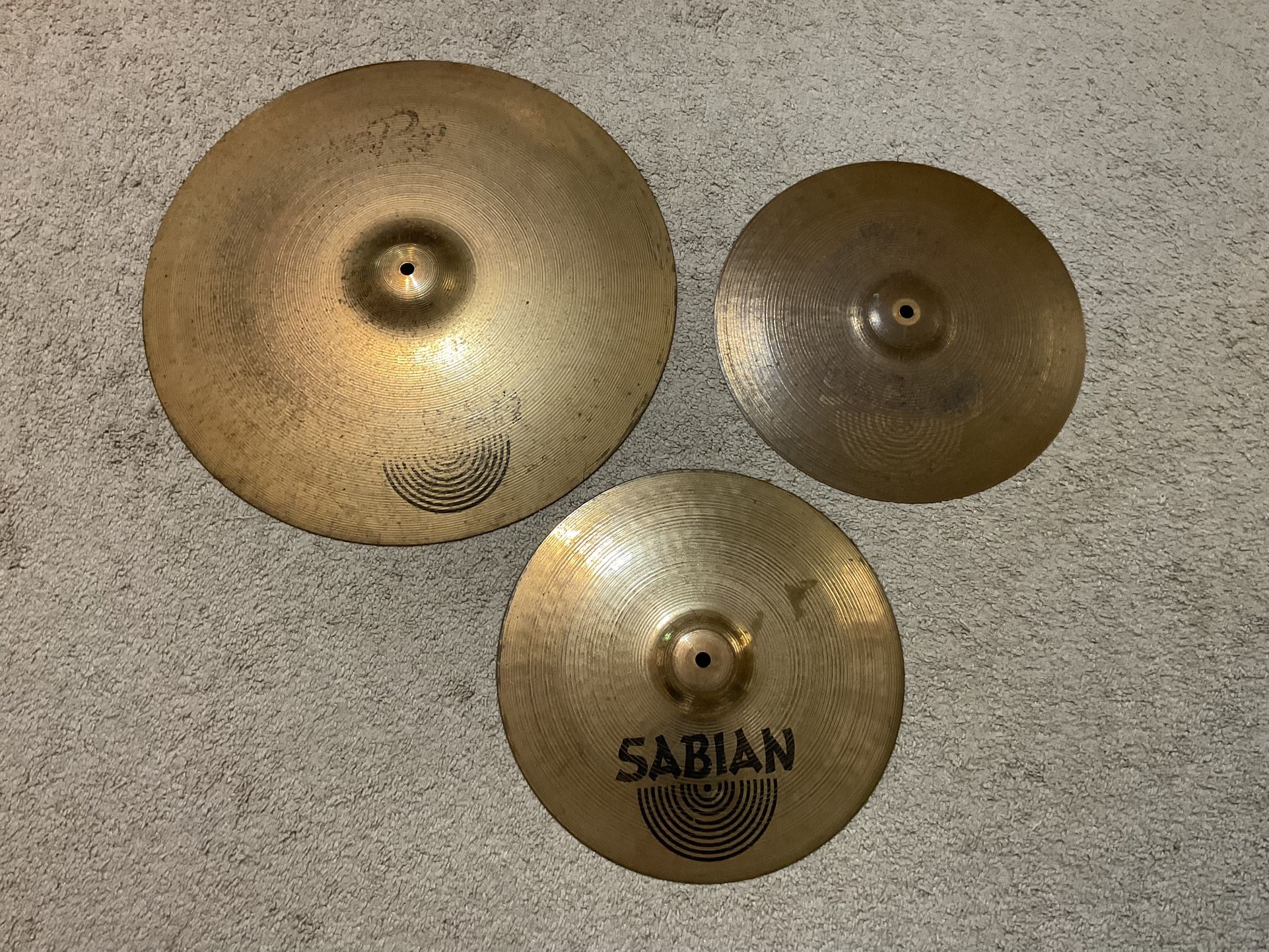 Sabian B8 Pro 20” ride cymbal $75 14” Hi Hats $110 both $150 pickup at Kempsville library