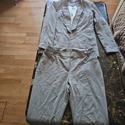 Jean And Jacket Size 6 Calvin Klein Color Gris 