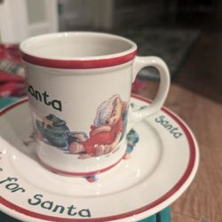 Disney Store Pooh's Season Of Song Cookies And Milk Plate Mug Set Vintage 1997