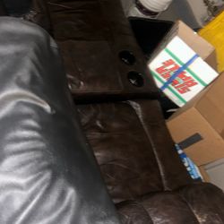 REAL leather couches