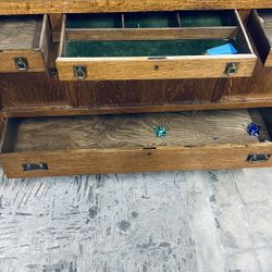 Antique Tiger Oak Armoire 