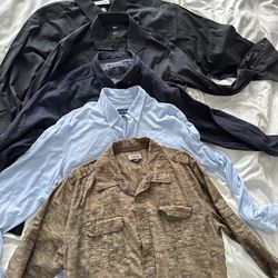 Men's Long Sleeve Shirts - 5 Pack