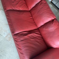 Red Leather Couch