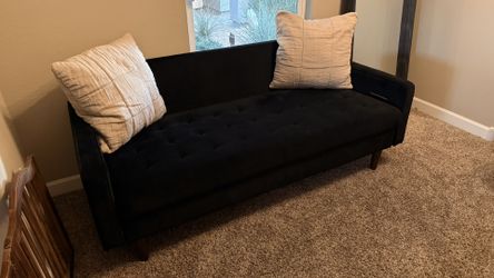Black Velvet Couch