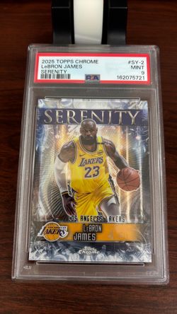 2025 Topps Chrome LeBron James Serenity PSA 9