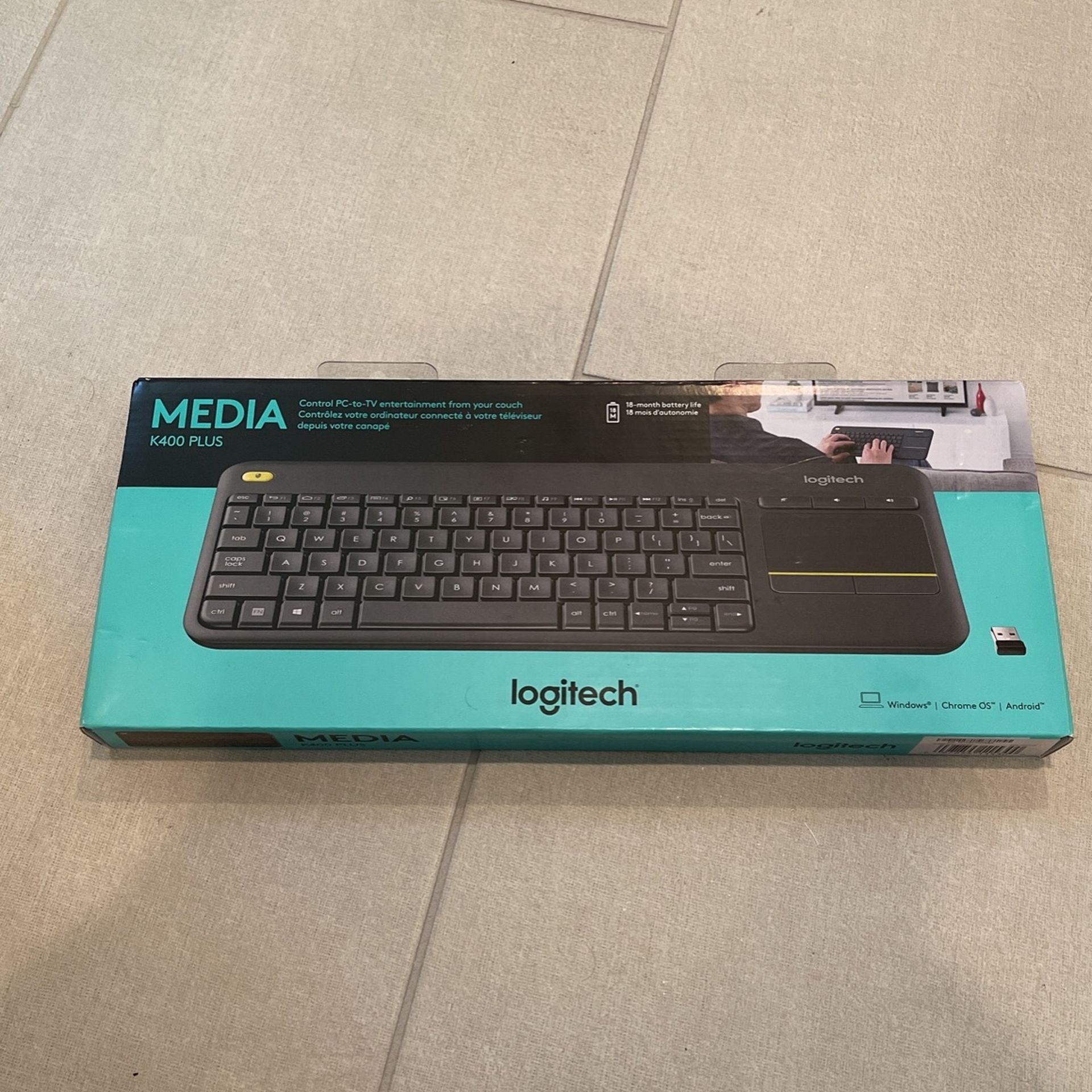 Logitech wireless keyboard With Trackpad - Brand New!