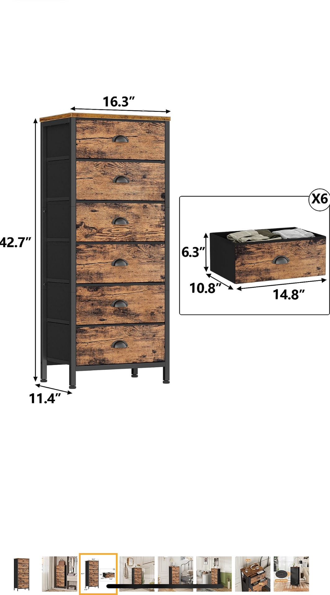 New 4 Drawer Wood Dresser And/ Or Storage Organizer