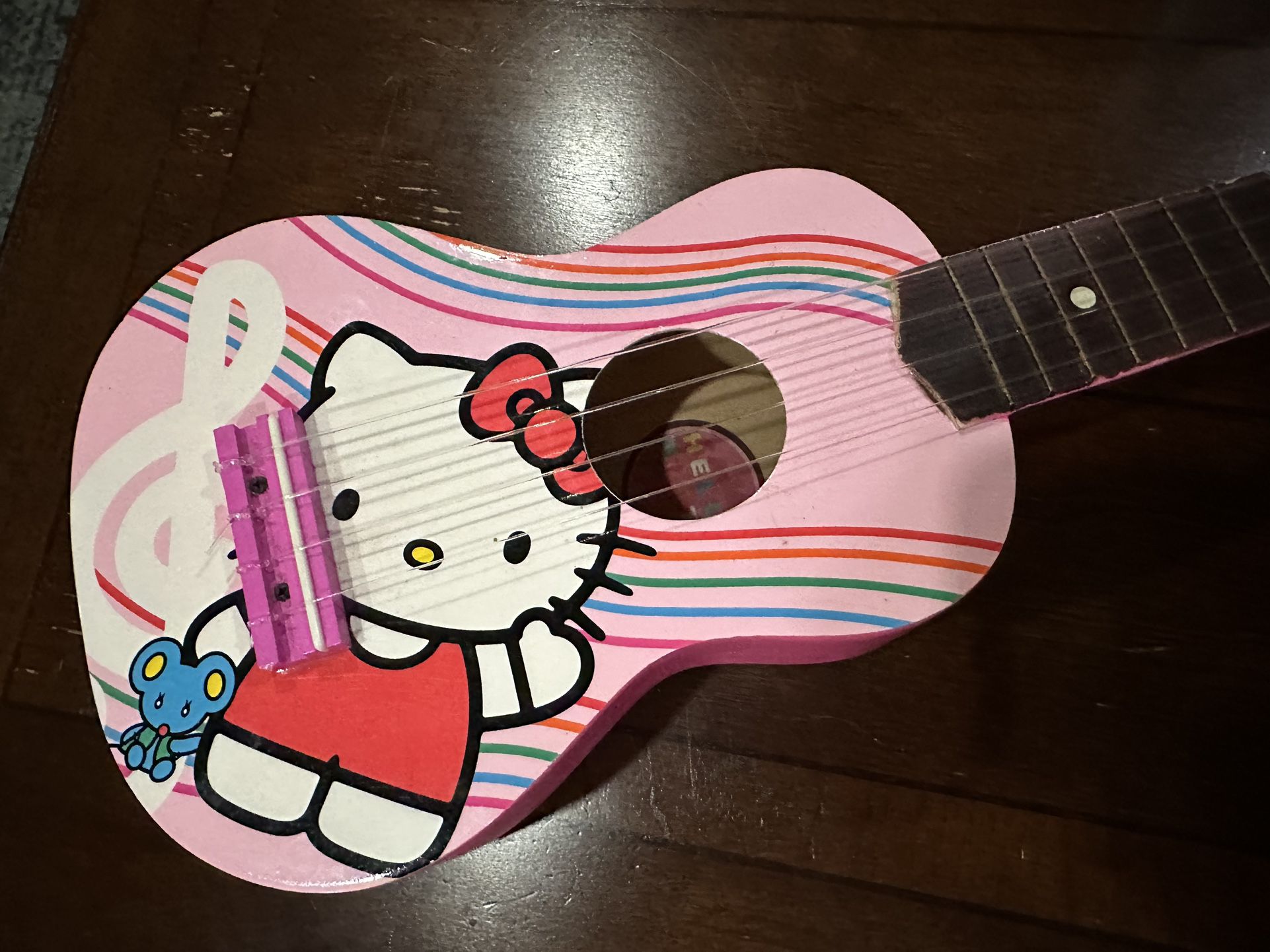 Hello Kitty Guitar Wooden For Kids