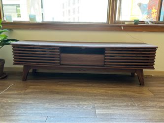 Mid-Century Modern Dark Wood Console