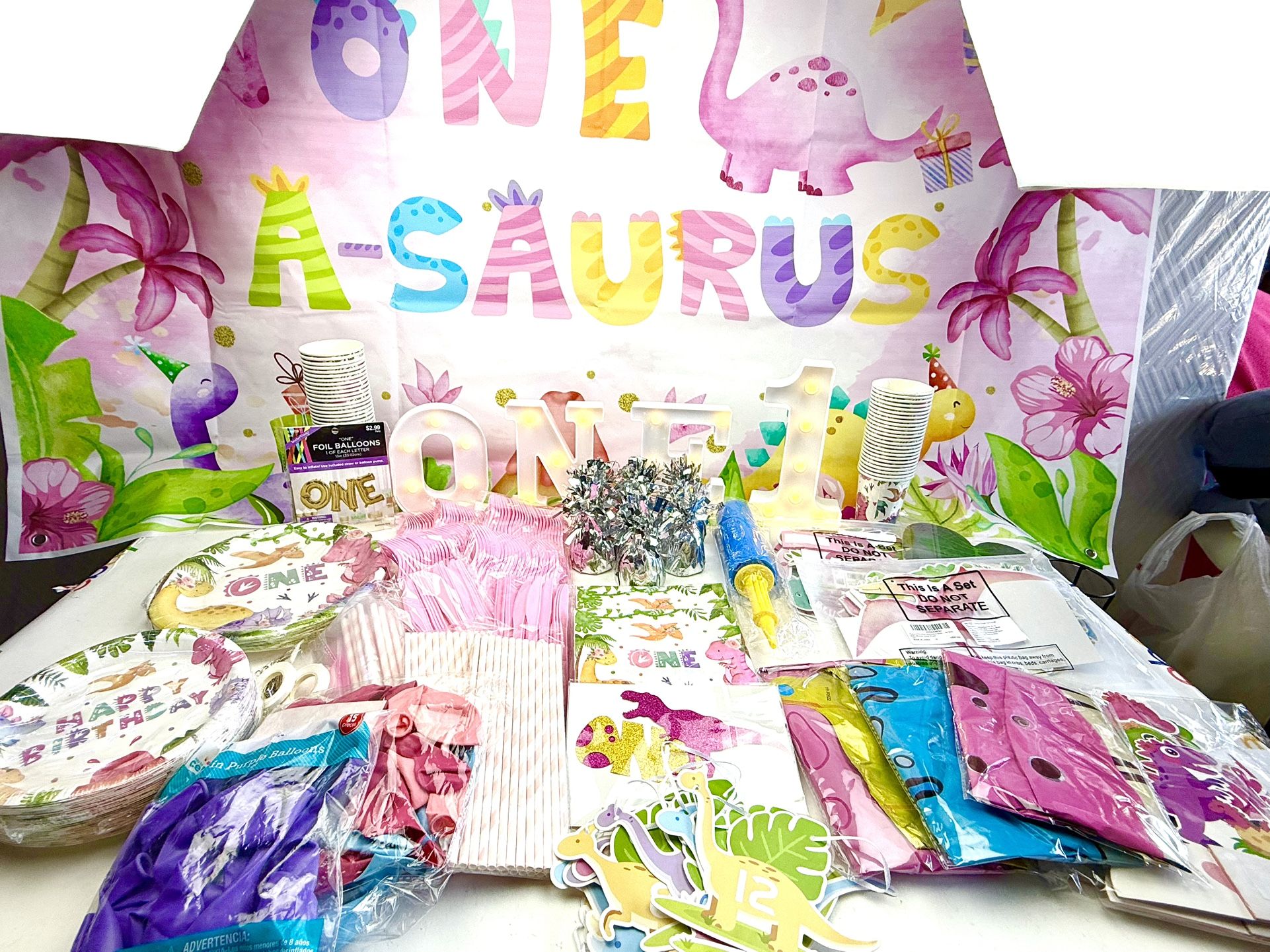 One a Saurus Birthday Decorations Dinosaur 1 Year Assorted Party Decor