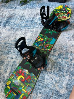 Burton 120 cm kids snowboard/binding/waxed-also sell boots/gloves/helmet/goggles/clothing