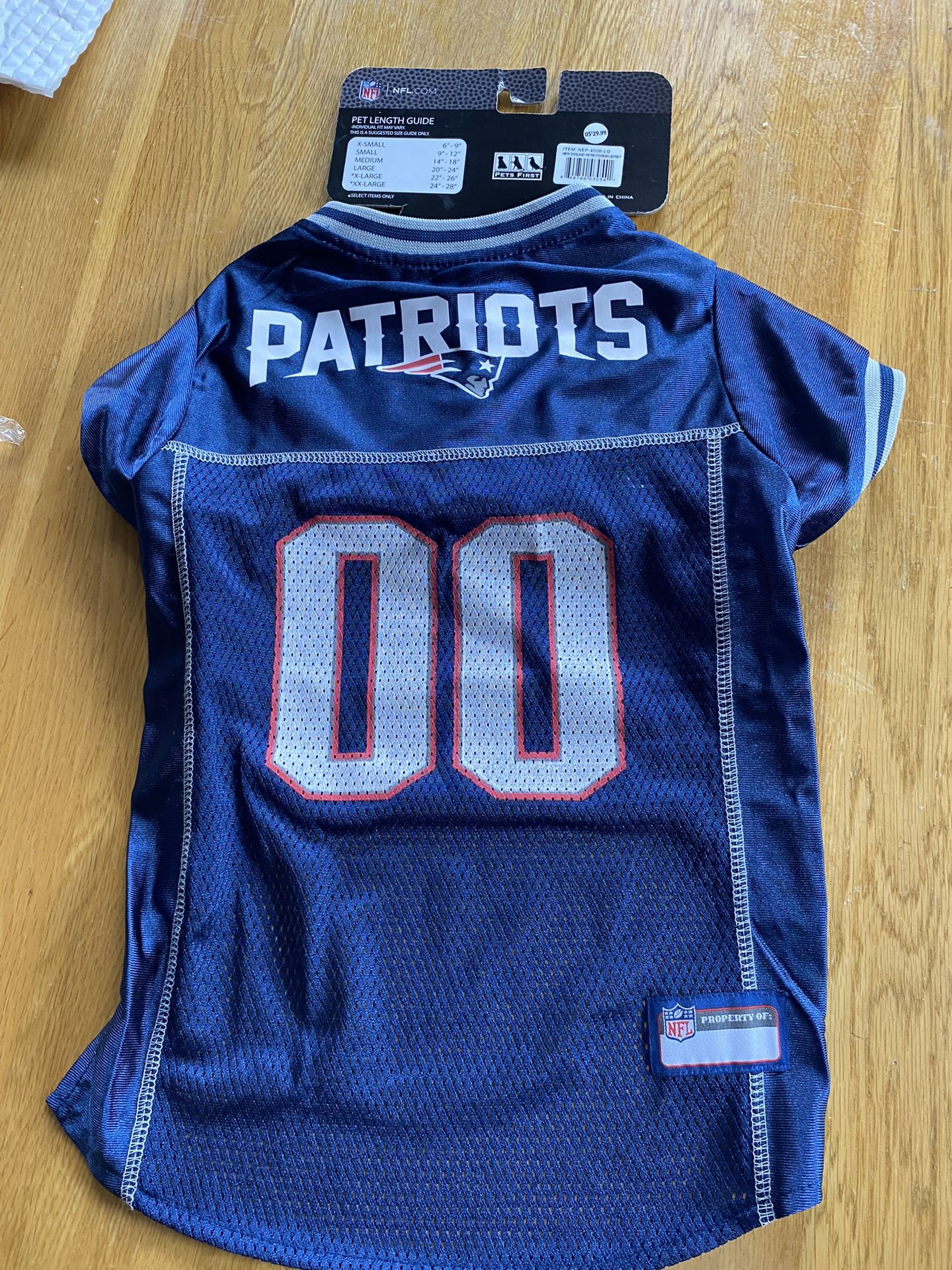 New England Patriots Pet Dog Jersey Shirt