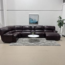 U Shaped Genuine Leather Reclining Sectional sofa/couch