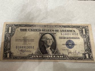 1935  C. silver certificate one dollar bill