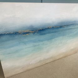 Beautiful Mid Century Modern Large Canvas Oil Painting