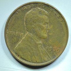 1939 wheat penny No Mint Mark