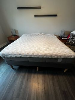 Temperpedic King Size Mattress + Purple Frame